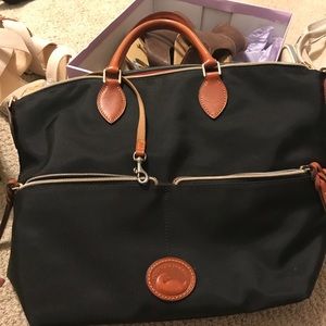 Black canvas w leather Dooney & Bourke satchel.